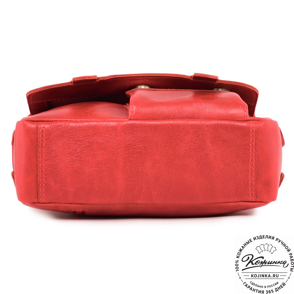 Кожаная сумка "Фрея" (красная) 